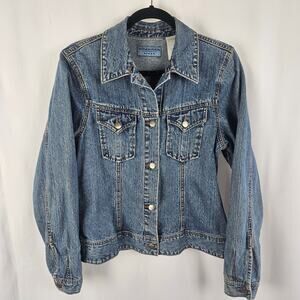 WRANGLER BLUES Denim Jacket Womens M Y2K Western Cowgirl Rodeo Ranchwear